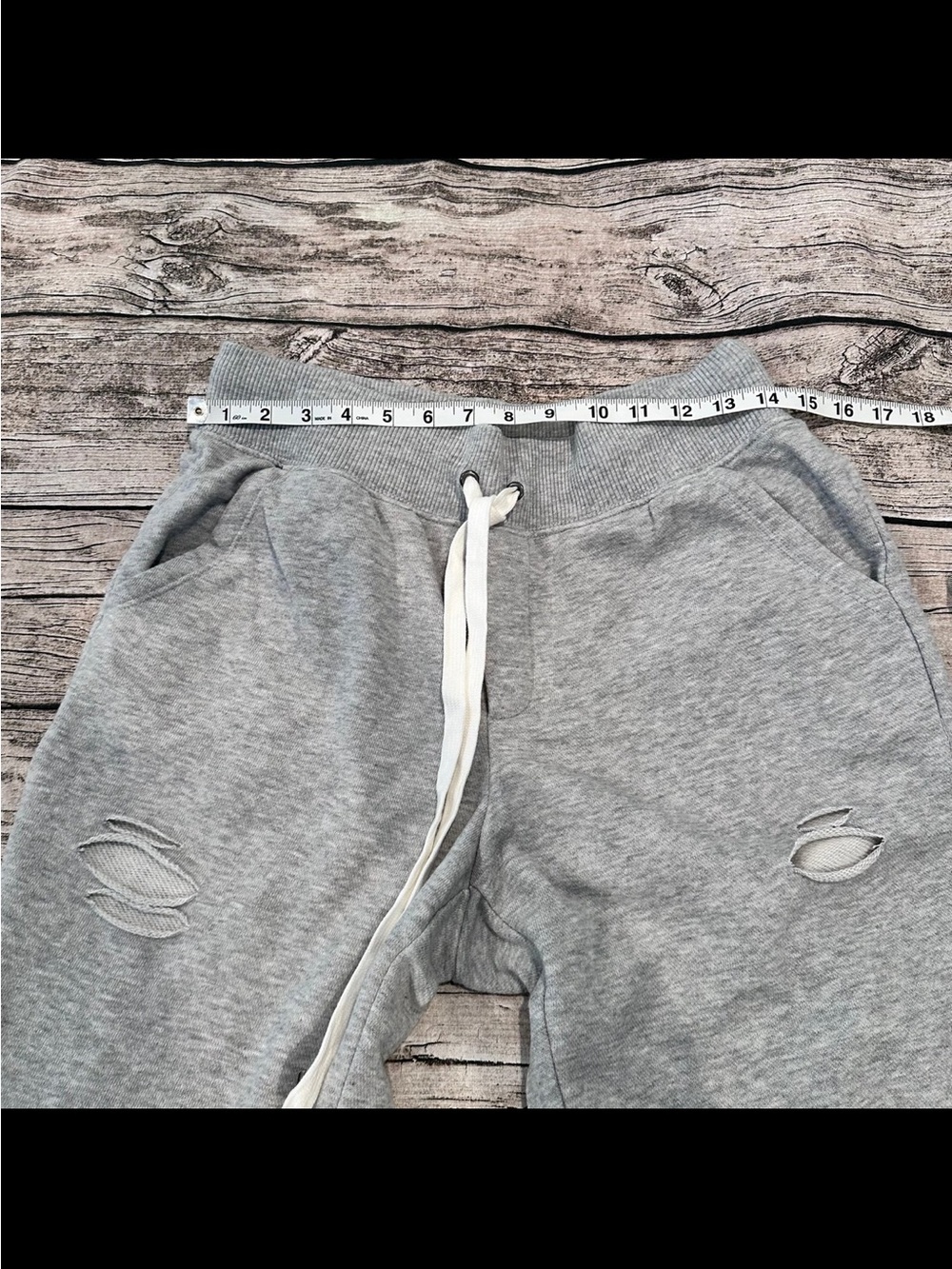 aerie Gray Distressed Jogger Sweatpants medium NWT - Picture 8 of 8